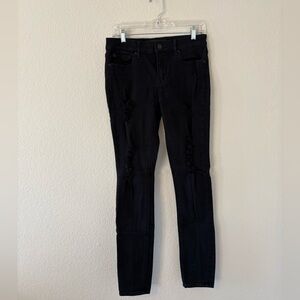 Express Black Distressed Skinny Jeans size 6